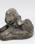 Reconstituted Stone Dog Spaniel Garden Ornament, England 20th Century