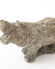 Composite Stone Hippopotamus Garden Ornament, English 20th Century