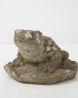 Reconstituted Stone Frog Garden Ornament, 20th Century