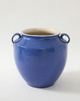 Blue Pottery Urn with Handles, France mid 20th C.