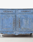 Blue Painted French Buffet, Mid 19th C.