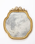 19th Century French Giltwood Mirror with Bow Crown
