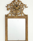 Mirror with lovebird crown