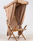 Vintage French Beach Chair with Canopy, Mid 20th C.