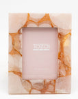 Genuine Pink Quartz/Glass 5” x 7" photo frame by Tozai Home, 2015