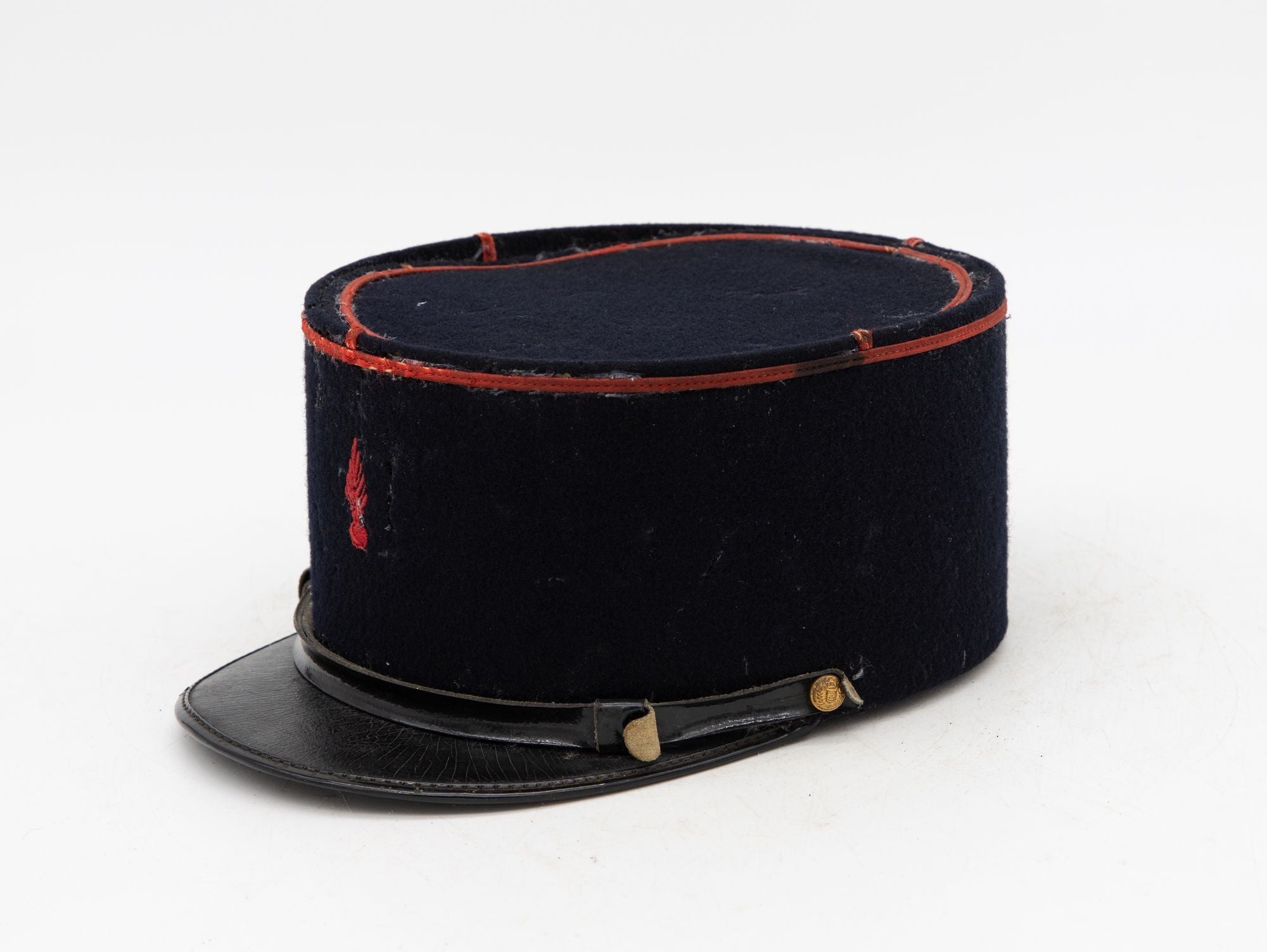 Vintage French Military Academy Officers Hat, Mid Century 