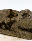 Reconstituted Stone Dog Spaniel Garden Ornament, England 20th Century