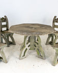 Brutalist Style Concrete Table and set of Four Chairs, England 1960s
