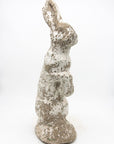 White Painted Reconstituted Stone Bunny, Rabbit, or Hare Garden Ornament, France 20th C.