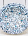 Vintage Iznik Plate in Turquoise, Blue, Cream, Early 20th C. Turkey