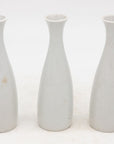 Collection of Three White Single Bud Vases, French Early 21st C.