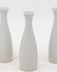 Collection of Three White Single Bud Vases, French Early 21st C.
