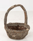 Faux Bois Basket Garden Ornament