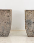 Brutalist Inspired Pair of Mixed Stone Planters, 20th Century
