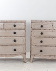 Pair of Painted Faux Bamboo Dressers French, Late 19th century
