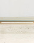 1970s Pierre Vandel Brass and Stainless Steel Cocktail Table