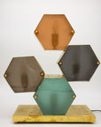 Pair Murano Geometric Multicolor Lamps
