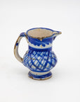 Blue and White hatch motif Creamer