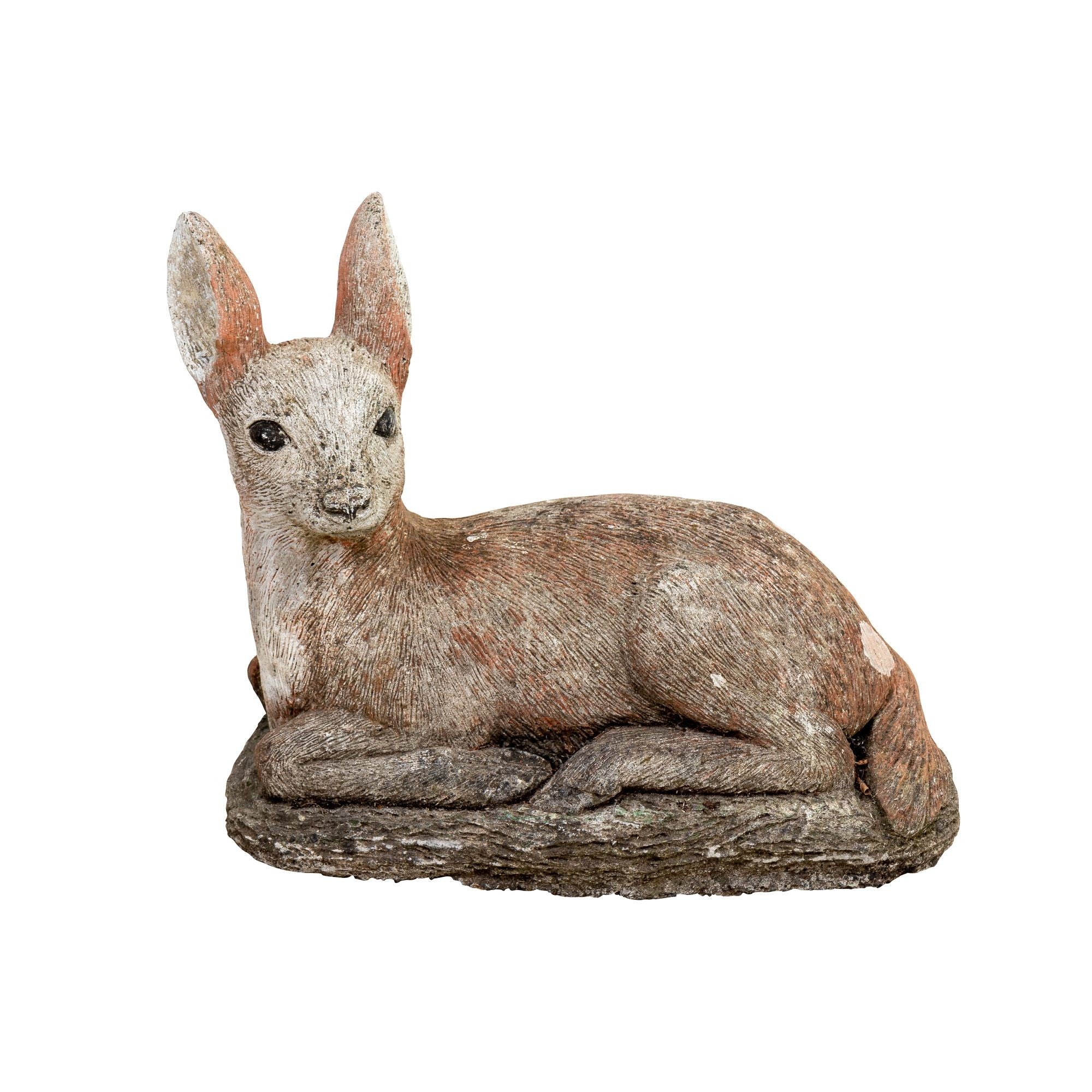 Brown Painted Doe or Deer Garden Ornament