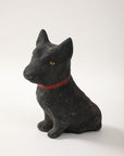 Black Scottie Dog Garden Ornament Reconstituted Stone, English Mid 20th C.