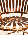 Francois Carre Style Fan-back Metal Garden Chairs, France Mid 20th C.