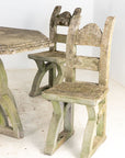 Brutalist Style Concrete Table and set of Four Chairs, England 1960s