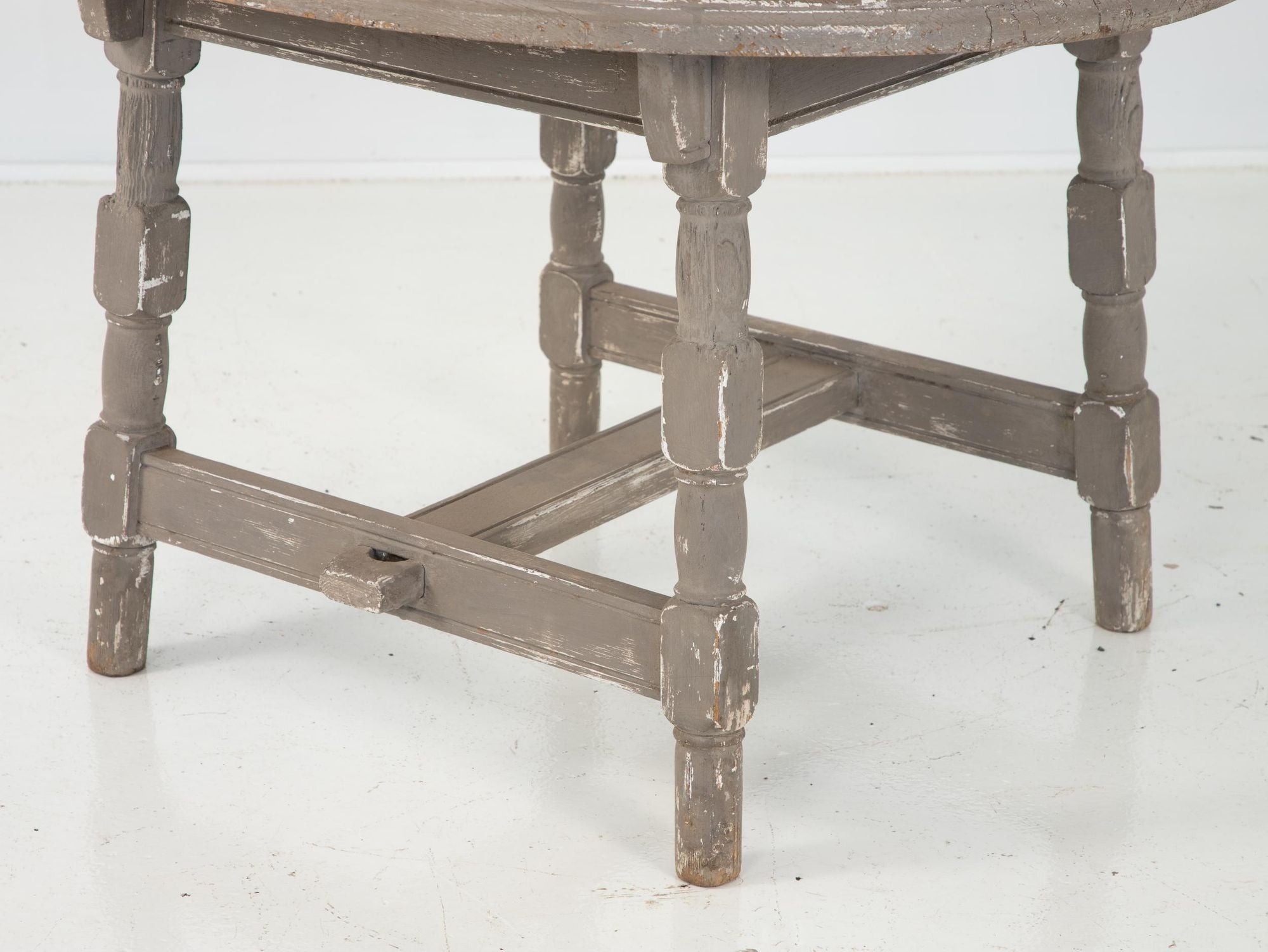 Early 20th Century Painted Gray Low Table
