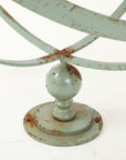 Celadon Painted English Mid-20th Century Iron Armillary