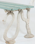 Iron Serpent and Twig Garden Bench, English Mid 20th C.