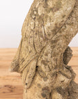 Vintage Stone Horned Owl Garden Ornament, USA Mid 20th C.