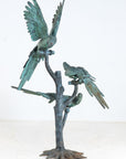 Bronze Sculpture of Three Parrots, Italy Mid 20th C.