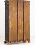 Black Swedish Cupboard or Kitchen Cabinet, Sweden Late 18th C.