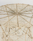 Victorian Style White Wirework Pair of Chairs and Cafe Table, France 1960