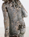 Composite Stone Weathered Garden Statue of Maiden or Goddess, England Mid 20th C.