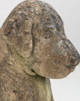 Pair of Composite Stone Boxer Dog Garden Statues, England 1960s