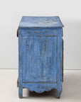 Blue Painted French Buffet, Mid 19th C.