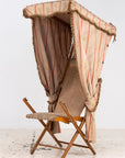 Vintage French Beach Chair with Canopy, Mid 20th C.