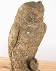 Vintage Stone Horned Owl Garden Ornament, USA Mid 20th C.