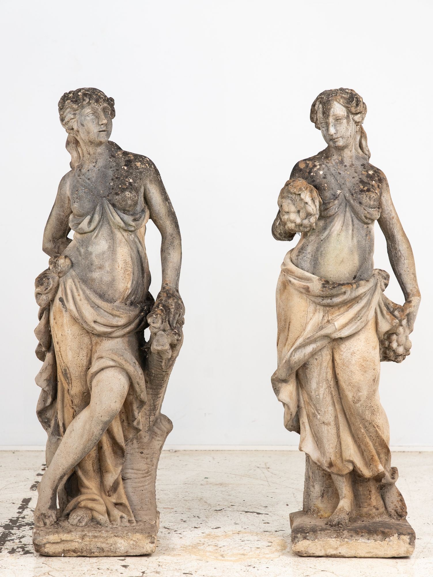 Large Autumn Goddess of the Four Seasons Garden Figure, Italy, Late 20th C.