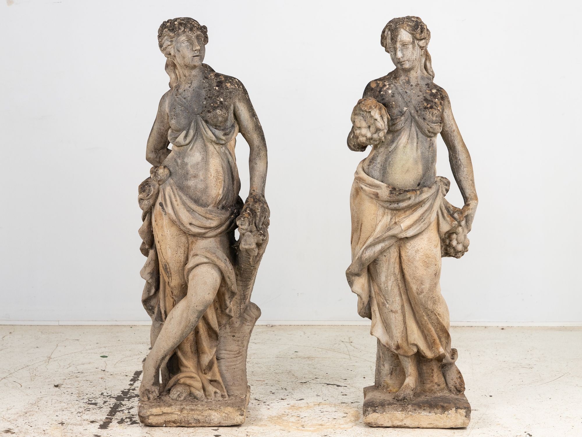 Large Autumn Goddess of the Four Seasons Garden Figure, Italy, Late 20th C.