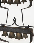 Wrought Iron Latten Bell Stand, Three Tier, English Late 19th C.