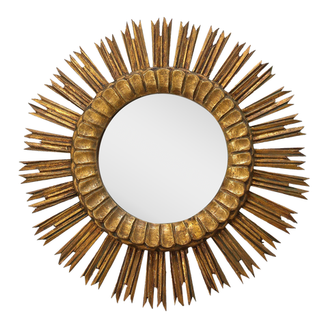 1950s giltwood sunburst mirror