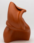 Modern Sculptural Terracotta Vase, England 1980s