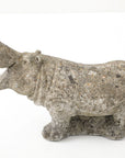 Composite Stone Hippopotamus Garden Ornament, English 20th Century