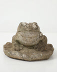 Reconstituted Stone Frog Garden Ornament, 20th Century