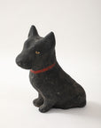 Black Scottie Dog Garden Ornament Reconstituted Stone, English Mid 20th C.
