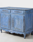 Blue Painted French Buffet, Mid 19th C.