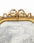 19th Century French Giltwood Mirror with Bow Crown