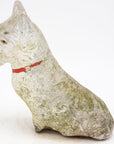 White Westie Dog Garden Ornament Reconstituted Stone, English Mid 20th C.