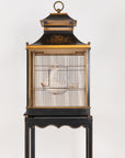 Regency Style Tole Birdcage on Stand, USA, 20th Century